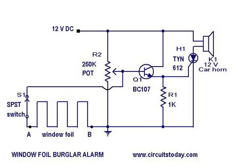 Burglar Alarm Circuit with Diagram under Repository-circuits -37244- : Next.gr