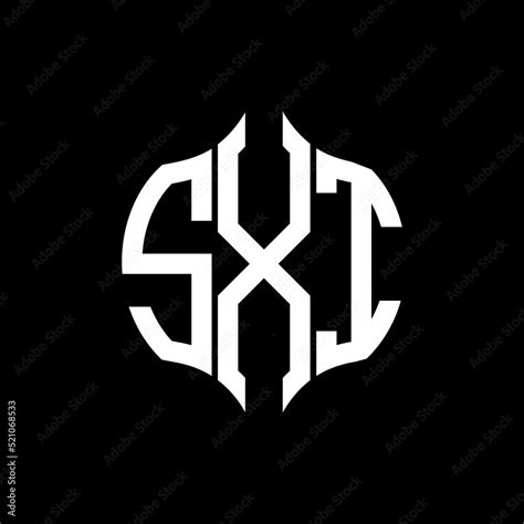 SXI letter logo. SXI best black background vector image. SXI Monogram ...