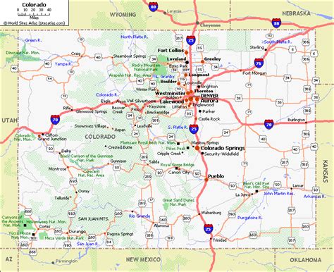 Colorado Pet Friendly Road Map by 1Click