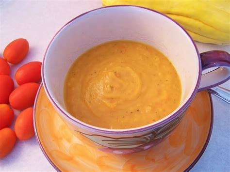 Creamy Tomato & Squash Soup, gluten free, dairy free - Skinny GF Chef healthy and great tasting ...