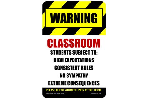 Classroom Warning Funny Metal Sign - Etsy