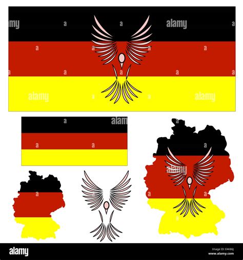 German flag and bird Stock Photo - Alamy