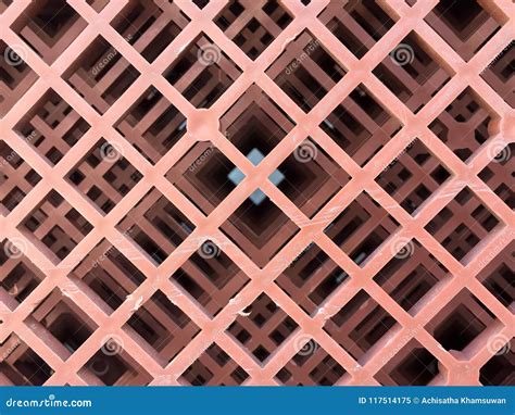 Bottom of Plastic Baskets, Brown Color of Plastic Pile Up To Excellence Pattern. Stock Image ...