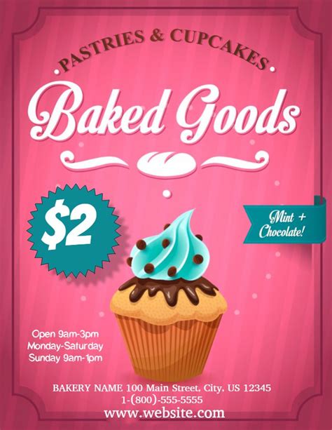 Bakery sale advertisement flyer template - printable | Bake sale flyer, Bake sale, Baking and pastry