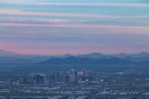 Phoenix Skyline at sunrise from South Mountain Park • Dan Sorensen