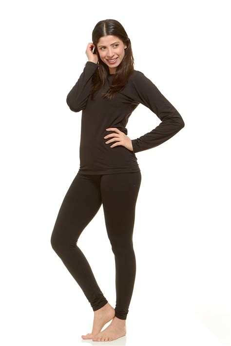 Thermajane Women's Ultra Soft Thermal Underwear Long Johns Set with Fleece Lined - Women Product ...