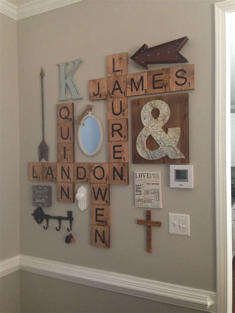 Scrabble Letters Wall Decor | Wooden wall art decor, Letter wall decor, Farmhouse wall decor