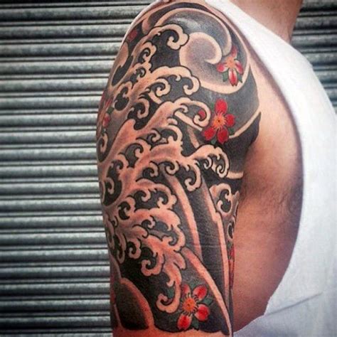 59 Cool Japanese Wave Tattoo Designs for Men | Tatouage vague, Tatouage ...