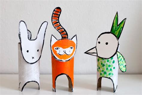 RECYCLED PAPER TUBE ANIMAL CRAFT