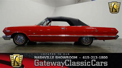 1963 Chevrolet Impala SS Red 1963 Chevrolet Impala Convertible 409 CID V8 2 Speed Automatic ...