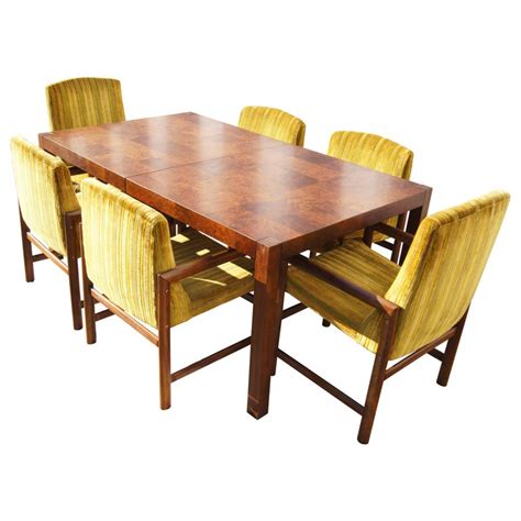 Walnut Burl Wood Dining Room Set by Rapids of Boston For Sale at 1stdibs