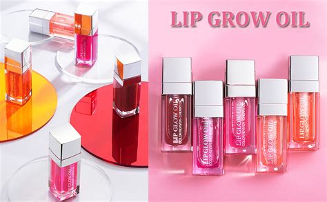 Amazon.com : MXNSLWA Plumping Lip Oil, Long Lasting Hydrating Lip Gloss ...