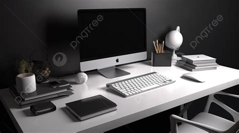 Fondo Computadora De Escritorio Blanca Fondo, Representación 3d De La ...