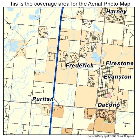 Aerial Photography Map of Frederick, CO Colorado