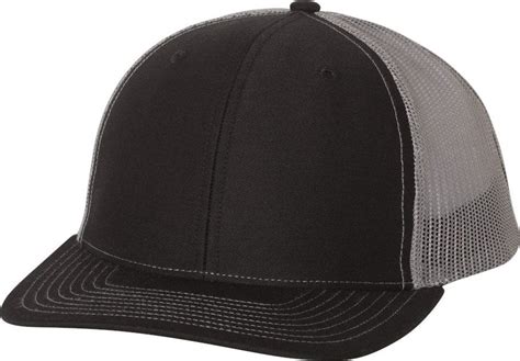 Richardson 112 Snapback Trucker Cap - Black Charcoal - HIT a Double