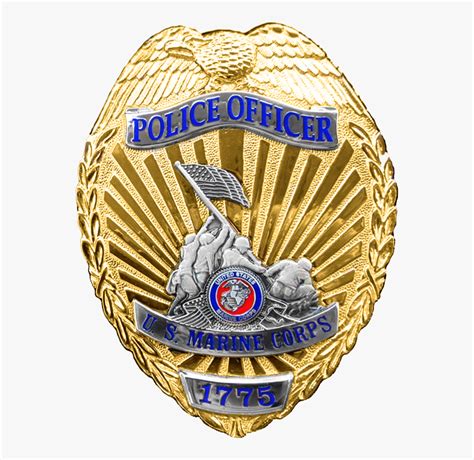 Military Police Officer Badge - Marine Corps Civilian Police Badge, HD Png Download ...