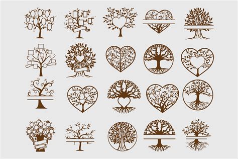 Family Tree Monogram Svg Bundle - Crella