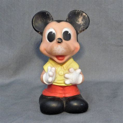 Vintage Mickey Mouse Toy, Walt Disney Productions, Mickey Squeaker Toy ...