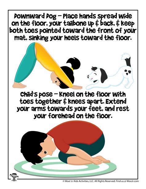 First Yoga Poses for Kids Printables | Woo! Jr. Kids Activities : Children's Publishing