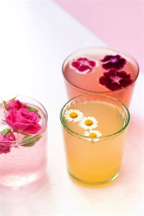 Summer-Drinks with floral garnish Refreshing Drinks, Summer Drinks ...