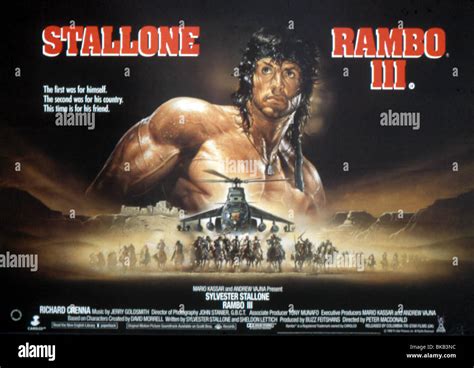 RAMBO III (1988) SYLVESTER STALLONE POSTER MULLET RM3 023 Stock Photo ...