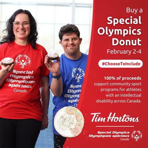 Special Olympics Donut available February 2-4 at Tim Hortons | Special Olympics Canada