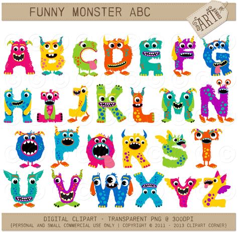 Monster Alphabet Clipart, Monster Svg, Birthday Monsters, Pink Monster Letters, A-Z Digital ...