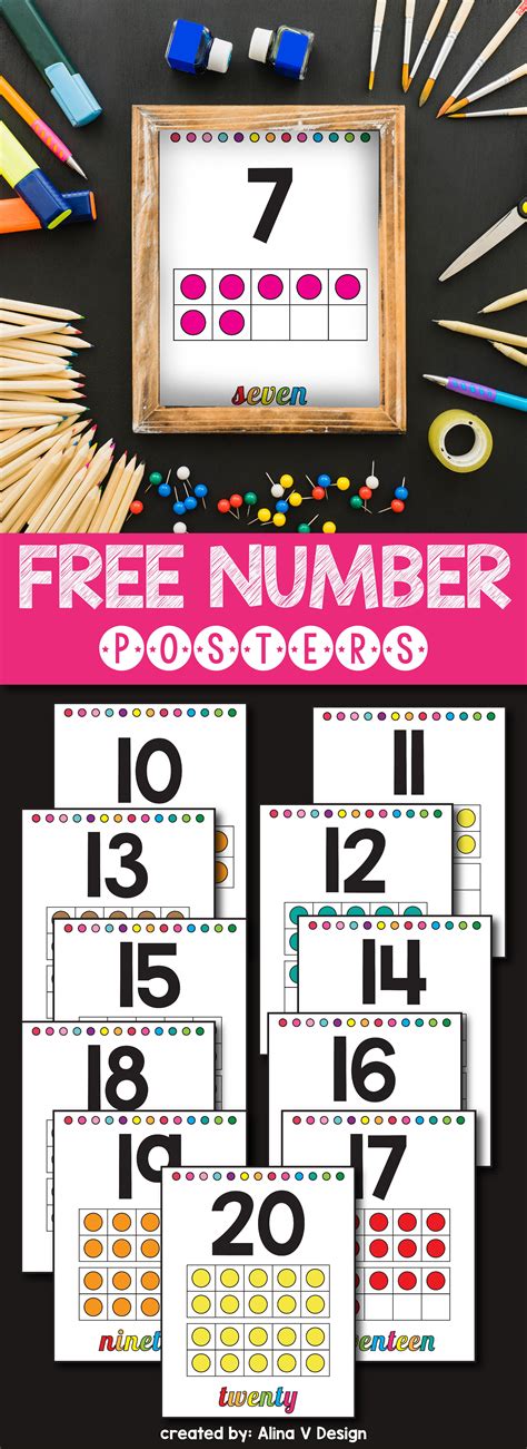 Printable Number Words Poster