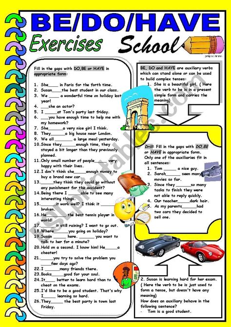 BE /DO /HAVE - ESL worksheet by dackala The Forth, Grammar Worksheets, She Was Beautiful, Verb ...