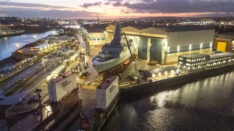 BAE Systems: HMS Glasgow frigate to enter the water for the first time