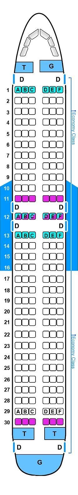 Seat Map Sky Airlines Airbus A320 232 | Airlines, Airbus, Boeing