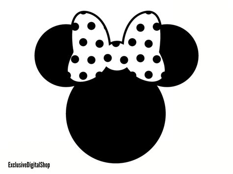 Minnie Mouse Head SVG Mouse SVG Cut File Digital Download - Etsy