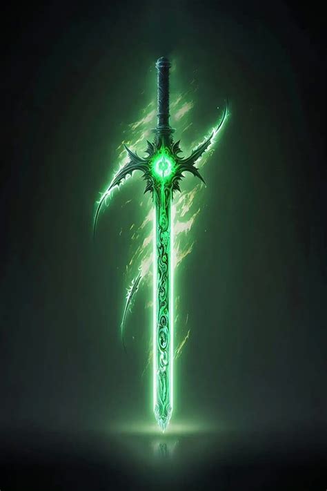 Fantasy Sword, Fantasy Weapons, Cybernetic Arm, Rpg Map, Symbolic Art, Fantasy Props, Dark Green ...