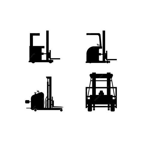 Premium Vector | Forklift logo template vector icon illustration