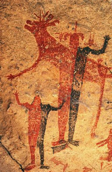 cave painting of a human and some kind of animal #prehistoricage #prehistoric #age #cave # ...