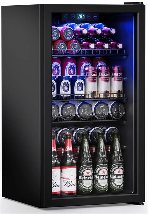 Manastin 120 Can Beverage Refrigerator Cooler 3.2 Cu.ft Mini Fridge ...