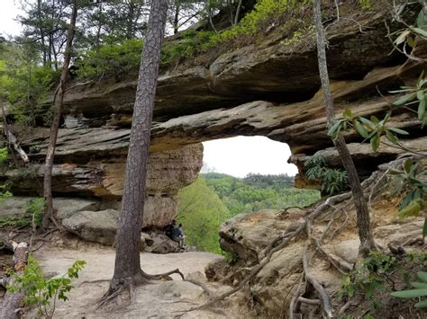 Double Arch, Red River Gorge, Kentucky, USA. : hiking