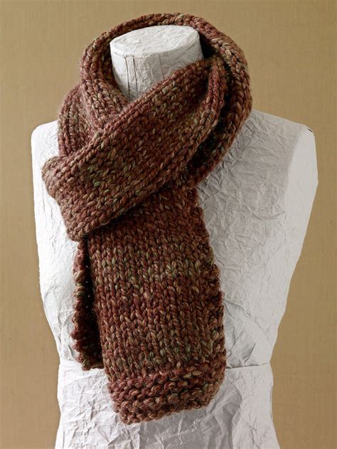 Basic Scarf Pattern (Knit) | Bulky knitting pattern, Crochet mens scarf, Scarf knitting patterns