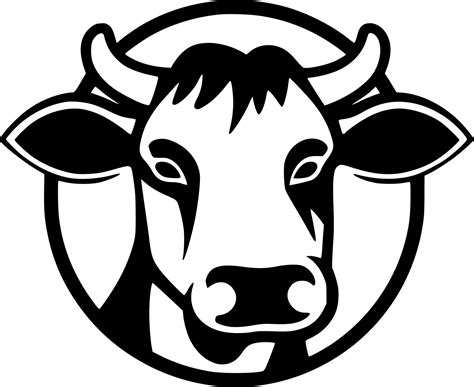 Cow, Black and White Vector illustration 24163653 Vector Art at Vecteezy