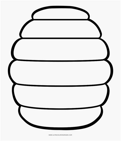 Beehive Coloring Page - Beehive Clip Art Black And White, HD Png Download - kindpng