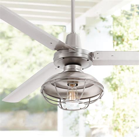 Outdoor Ceiling Fans Industrial / Unique Designer Metal Ceiling Fan ...