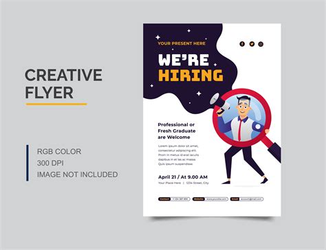 Job Vacancy Flyer Design Template. Graphic by 2d2ustudios · Creative ...