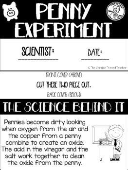 Clean a Dirty Penny Science Experiment | Scientific Method | TpT