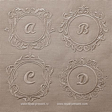 Set of Monogram Frame Machine Embroidery designs | Royal Present ...