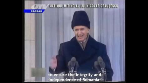 Nicolae Ceausescu LAST SPEECH english subtitles 2/2 - YouTube