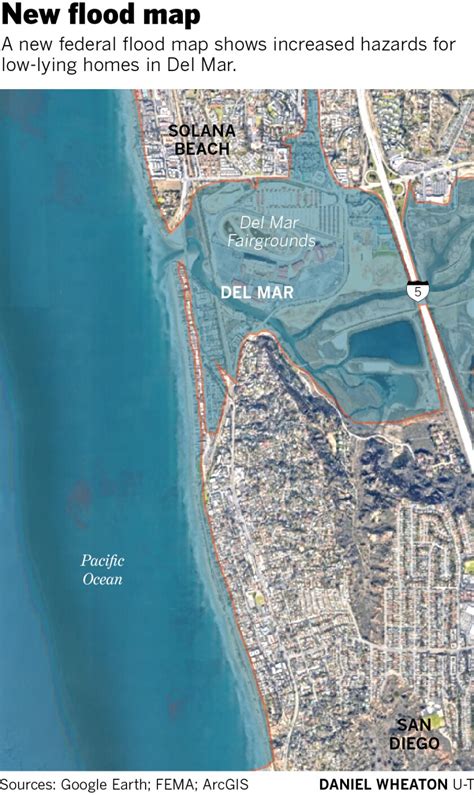 New federal map shows increased danger of flooding in Del Mar - The San ...