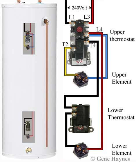 How to wire water heater thermostats