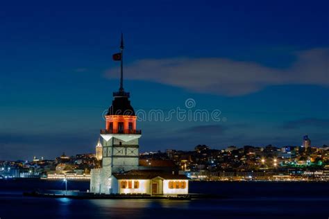 Kiz Kulesi or Maiden S Tower at Night Stock Image - Image of history, maidens: 241221665