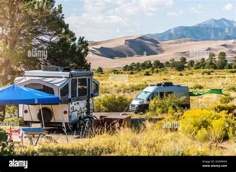 American National Parks Travel. RV Camping in Colorado Great Sand Dunes, United States of ...