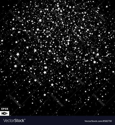 Background with stars black and white pattern Vector Image